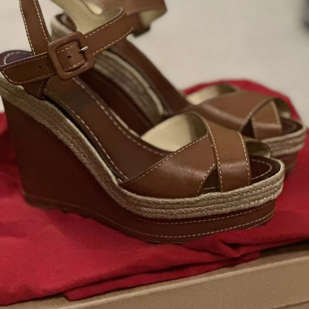 Christian Louboutin Brown Espadrille Sandals